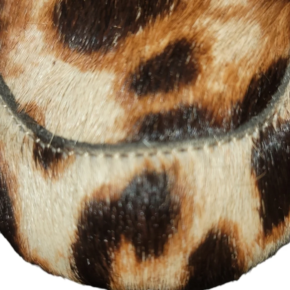 Gianni Bini Genuine Calf Fur Animal Print Loafer Shoes